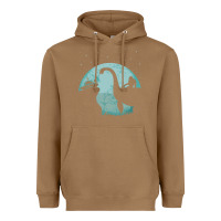 Toasted Coconut bigfoot riding loch ness monster sasquatch ufo abduction pullover hood Heavyweight Hoodie - linhVisuals
