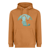 Meerkat bigfoot riding loch ness monster sasquatch ufo abduction pullover hood Heavyweight Hoodie - linhVisuals