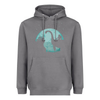 Storm bigfoot riding loch ness monster sasquatch ufo abduction pullover hood Heavyweight Hoodie - linhVisuals