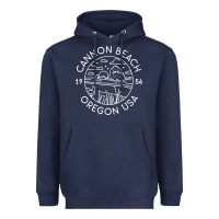 Navy cannon beach 1956 oregon clatsop sweatshirt Heavyweight Hoodie - linhVisuals
