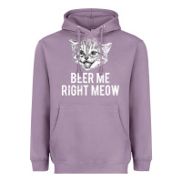 Lavender beer me right meow Heavyweight Hoodie - linhVisuals