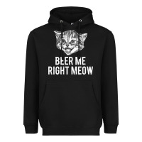 Beer Me Right Meow Heavyweight Hoodie | Teevron