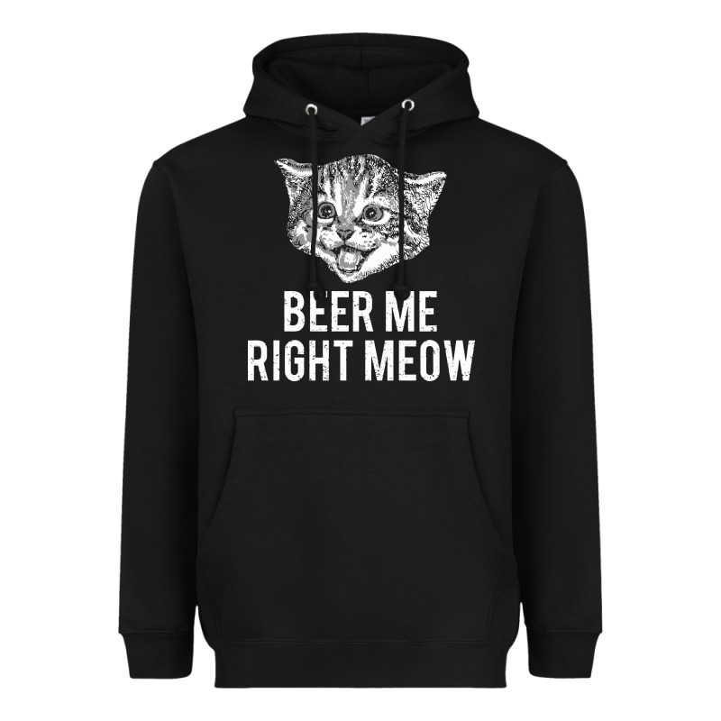 Beer Me Right Meow Heavyweight Hoodie by linhVisuals | Teevron