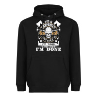 Black i'm a carpenter i don't stop   funny carpentry woodworking t shirt Heavyweight Hoodie - linhVisuals