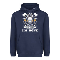 Navy i'm a carpenter i don't stop   funny carpentry woodworking t shirt Heavyweight Hoodie - linhVisuals