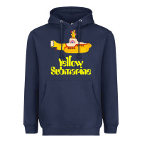 Navy Yellow Submarine Heavyweight Hoodie - linhVisuals