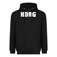 Black Korg Keyboard Heavyweight Hoodie - linhVisuals