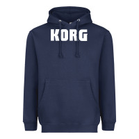 Navy Korg Keyboard Heavyweight Hoodie - linhVisuals