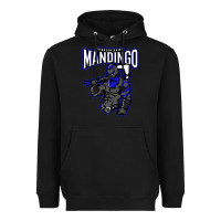 Black mandingo fighter chief, liberian superhero, african ancestry premium t Heavyweight Hoodie - linhVisuals