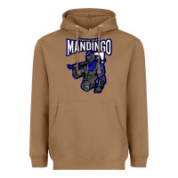 Mandingo Fighter Chief, Liberian Superhero, African Ancestry Premium T Heavyweight Hoodie | Teevron