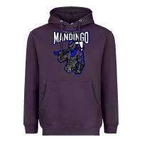 Plum mandingo fighter chief, liberian superhero, african ancestry premium t Heavyweight Hoodie - linhVisuals