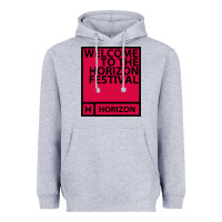 Heather Grey Horizon Festival Heavyweight Hoodie - linhVisuals