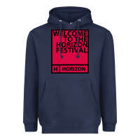 Navy Horizon Festival Heavyweight Hoodie - linhVisuals