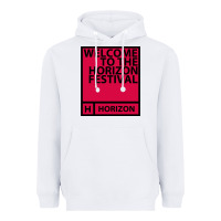 White Horizon Festival Heavyweight Hoodie - linhVisuals