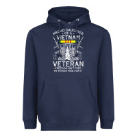 Womens Proud Daughter Of A Vietnam Veteran Freedom Isn't Free V Neck T Heavyweight Hoodie | Teevron