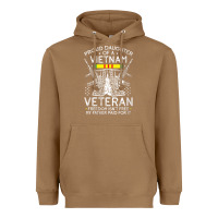 Toasted Coconut womens proud daughter of a vietnam veteran freedom isn't free v neck t Heavyweight Hoodie - linhVisuals