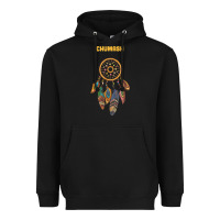 Black chumash tribe native american indian vintage dream catcher t shirt Heavyweight Hoodie - linhVisuals