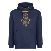 Navy chumash tribe native american indian vintage dream catcher t shirt Heavyweight Hoodie - linhVisuals