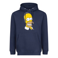 Navy the simpsons homer simpson face sweatshirt Heavyweight Hoodie - linhVisuals