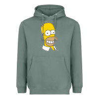 Sage the simpsons homer simpson face sweatshirt Heavyweight Hoodie - linhVisuals