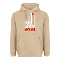Mushroom elevator mechanic american flag gift for elevator technician t shirt Heavyweight Hoodie - linhVisuals