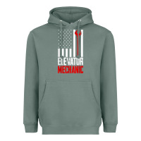 Sage elevator mechanic american flag gift for elevator technician t shirt Heavyweight Hoodie - linhVisuals