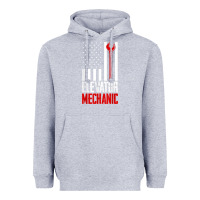 Heather Grey elevator mechanic american flag gift for elevator technician t shirt Heavyweight Hoodie - linhVisuals