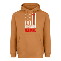 Meerkat elevator mechanic american flag gift for elevator technician t shirt Heavyweight Hoodie - linhVisuals