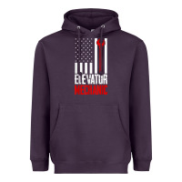 Elevator Mechanic American Flag Gift For Elevator Technician T Shirt Heavyweight Hoodie | Teevron