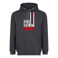 Smoke elevator mechanic american flag gift for elevator technician t shirt Heavyweight Hoodie - linhVisuals