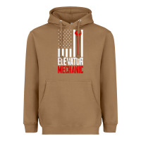 Toasted Coconut elevator mechanic american flag gift for elevator technician t shirt Heavyweight Hoodie - linhVisuals