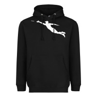 Black ultimate frisbee layout t shirt Heavyweight Hoodie - linhVisuals