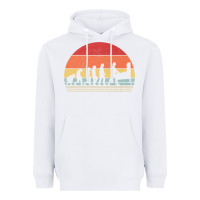 White vintage retro evolution of the pinball lover premium t shirt Heavyweight Hoodie - linhVisuals