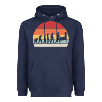 Navy vintage retro evolution of the pinball lover premium t shirt Heavyweight Hoodie - linhVisuals