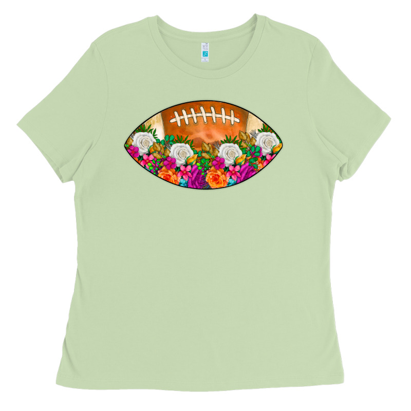 American Football Floral Ladies Tee by CowCowDesign | Teevron