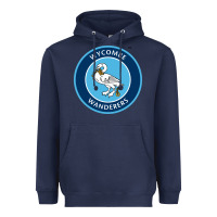 Navy the wycombe wanderers Heavyweight Hoodie - linhVisuals