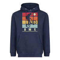 Navy bmx vintage bike fans kids gift boys bmx pullover hoodie Heavyweight Hoodie - linhVisuals