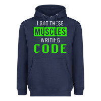 Navy funny programmer writing code muscles meme for computer geek Heavyweight Hoodie - linhVisuals