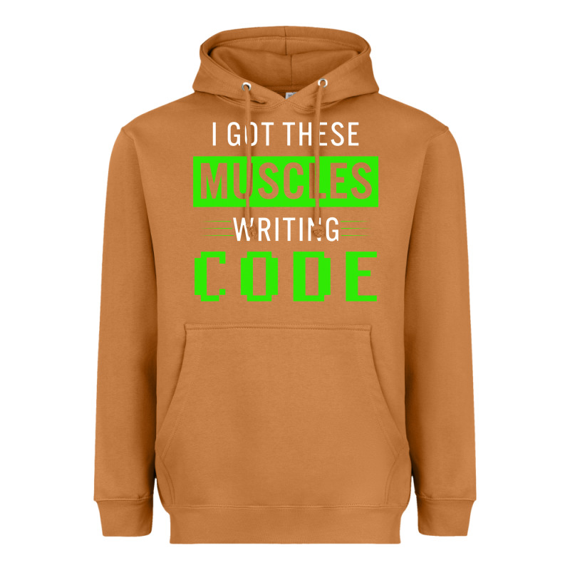 Funny Programmer Writing Code Muscles Meme For Computer Geek Heavyweight Hoodie by linhVisuals | Teevron