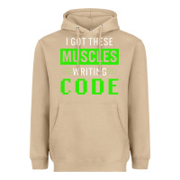 Mushroom funny programmer writing code muscles meme for computer geek Heavyweight Hoodie - linhVisuals