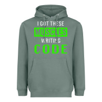 Sage funny programmer writing code muscles meme for computer geek Heavyweight Hoodie - linhVisuals