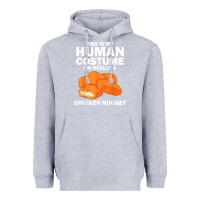 Heather Grey funny chicken nugget costume for kids fashion nugget foodie t shirt Heavyweight Hoodie - linhVisuals