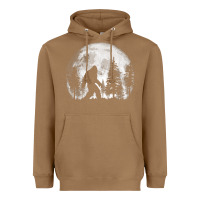 Toasted Coconut bigfoot in the forest hiding at night full moon trees nature t shirt Heavyweight Hoodie - linhVisuals