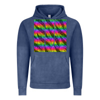 Vintage Denim neon rainbow leopard zebra seamless pattern Vintage Hoodie - BundleAndBundleShop