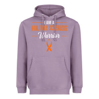 Lavender multiple sclerosis warrior autoimmune disease orange ribbon Heavyweight Hoodie - linhVisuals