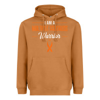 Meerkat multiple sclerosis warrior autoimmune disease orange ribbon Heavyweight Hoodie - linhVisuals