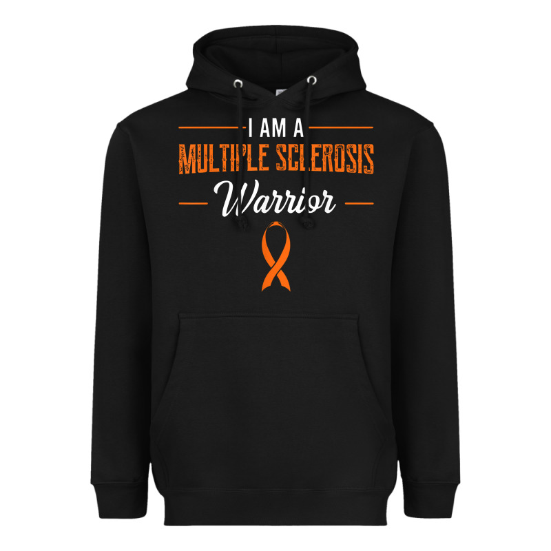 Multiple Sclerosis Warrior Autoimmune Disease Orange Ribbon Heavyweight Hoodie by linhVisuals | Teevron
