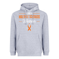 Heather Grey multiple sclerosis warrior autoimmune disease orange ribbon Heavyweight Hoodie - linhVisuals