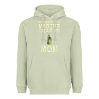 Matcha my favorite marine calls me mom Heavyweight Hoodie - linhVisuals