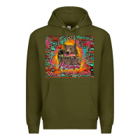 Army Green mama bear leopard and aztec Premium Hoodie - RanaPortraitStore